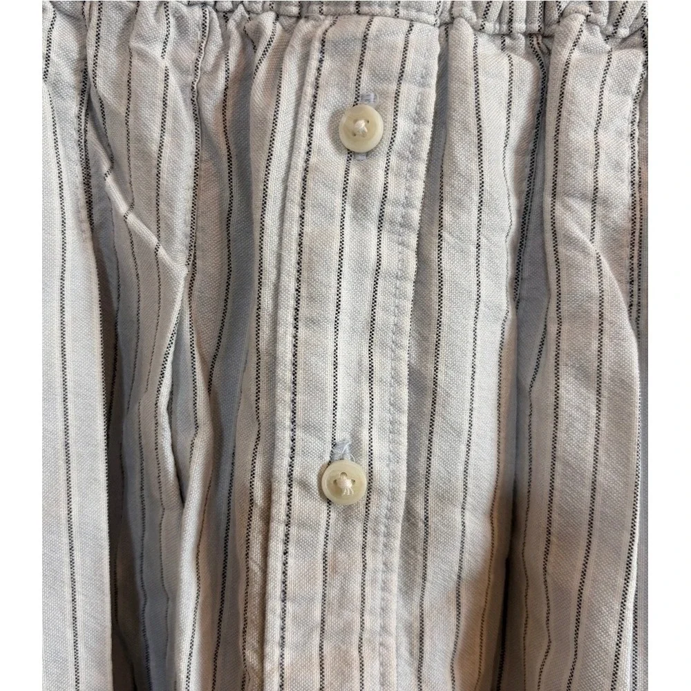 OFFLINE by Aerie Striped Button Front Pleated Skort Blue White NWT Coastal Small